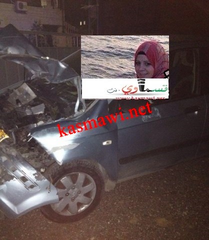 وفاة الشابة منصورة محمد نصار عامر اثر حادث طرق وقع مساء اليوم  